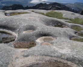 Pindo summit erosion holes and carnota beach